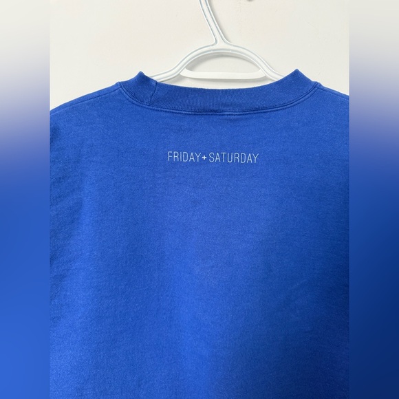 Friday + Saturday Introvert Extrovert Blue Sweater - Picture 8 of 10